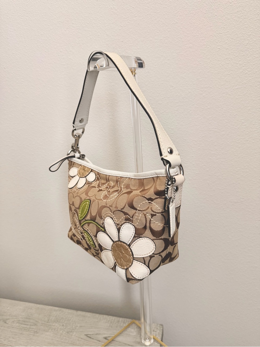 Coach Brown Flower Purse - Picture 3 of 7